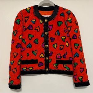 Escada by Margaretha Ley vintage hearts jacket